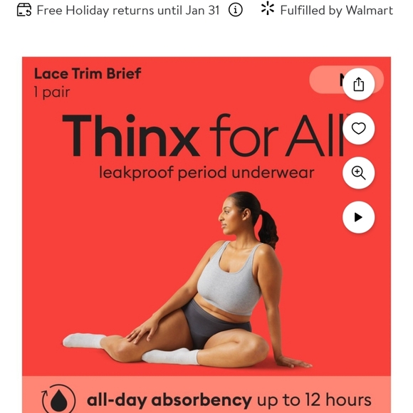 Thinx for All™ Women's Everyday Comfort Leakproof Period Underwear, Leakproof up - Picture 8 of 8